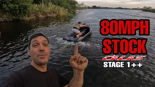 80MPH on a Stock Internal 2022 SeaDoo RXPX with a Calas Performance Stage 1 PLUS PLUS Package