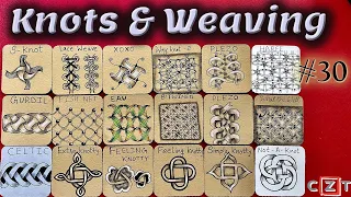 How to draw tangles - Knots & Weaving Tangles  - Draw with CZT - Tangle Marathon - Day #30