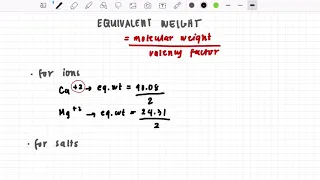 How to calculate for equivalent weight (salts, ions, acids)