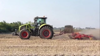 Claas Axion 930 Väderstad Carrier 820 tarlóhántás