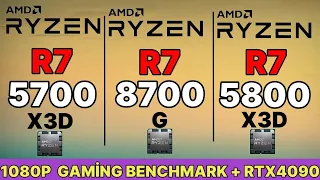 R7 5700X3D VS R7 5800X3D VS R7 8700G VS R7 7700X VS İ5 14600K  RYZEN R7 5700X3D GAMİNG BENCHMARK