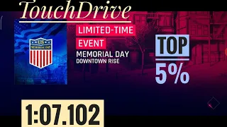 [Touchdrive] Asphalt 9 | MEMORIAL DAY | DOWNTOWN RISE |Corvette (3921) TD Guide| 01:07.102 | Top 5%