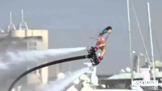 Flyboarding world champion Gemma Weston