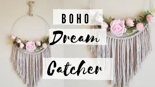 DIY FLORAL DREAM CATCHER // BOHO DECOR