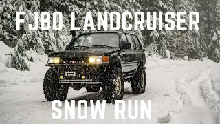 Snow run - fj80 Landcruiser on 40's