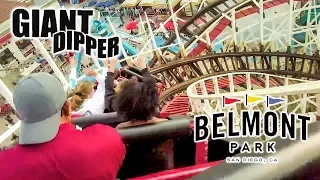 2019 Giant Dipper Roller Coaster On Ride HD POV Belmont Park San Diego CA