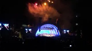 AEROSMITH WITH FIREWORKS AT HOLLYWOOD BOWL 2013