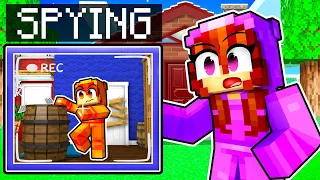 Using CAMERAS To SPY On My BEST FRIEND In Minecraft!