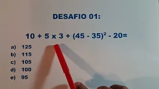 Desafio de Matemática