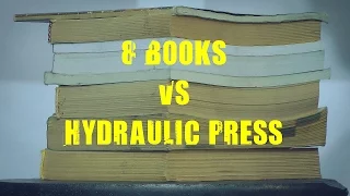 Warning Explosions. 8 Books vs 500 Ton Hydraulic Press