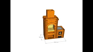 Казан мангал 3 на 6.5 кирпича