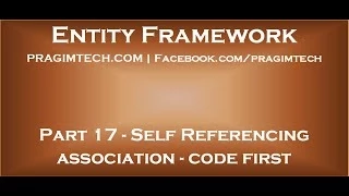 Part 17   Self referencing association in entity framework wth code first