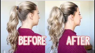 HOW TO: FULL PONYTAIL HAIR HACK YOU NEED TO TRY! MEDIUM & LONG HAIRSTYLE