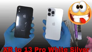 iPhone Xr to 13 pro converter | how to turn iphone xr restoration into DIY iphone 13 pro | AMS-HINDI