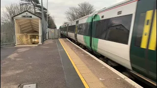 Southern train class 377   leaving Emsworth for Brighton