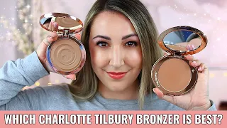 NEW Charlotte Tilbury Beautiful Skin Sun-Kissed Glow Bronzer vs. Airbrush Matte Bronzer | Review