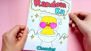 [🌈paperdiy🌈]Skibidi toilet Duck Random Kit | Cleaning Toilet 🚽 랜덤 종이놀이 화장실 청소 Asmr