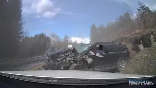 Incredible Crash    Volvo car vs Scania Truck