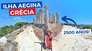 ILHA GREGA BARATA E CHEIA DE SURPRESAS! Passeio de Piraeus a Ilha Aegina, Templo de Afaia, Egina