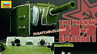 Sovjet KV-2 Tank 1/35 from Zvezda - Scratchbuild Parts - Weldlines, Handles, Fenders - Part 1