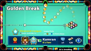 8 Ball Pool - Golden Break + Top#1 in Diamond League Free 120 Cash and Legendary Box - GamingWithK
