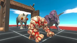 Who Can Escape From Crazy Rhino | Animal Revolt Battle Simulator