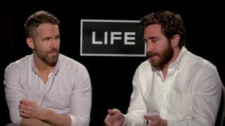 Very fun interview with Ryan Reynolds Jake Gyllenhaal on "Life" by Katherine Tulich