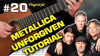 metallica unforgiven acoustic guitar tutorial tabs fingerstyle (guitarclub4you)