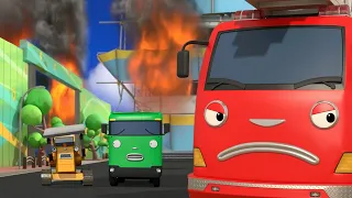 Fire Truck Rescue Mission🚒 | Rescue Team Saves Strong Heavy Vehicles🚨 | Safety Song for Kids