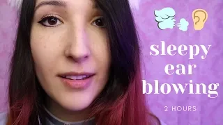 ASMR - SLEEPY EAR BLOWING ~ Ear to Ear Breathing & Mic Blowing Sounds | 2 HOURS ~