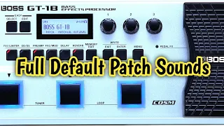 BOSS GT-1B Full PATCH Sound P01 to P99 Bass Effects Processor SOUND - Nepali Bass Guitar Lesson