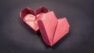 Оригами сердце коробочка в подарок / Оригами коробочка СЕРДЦЕ