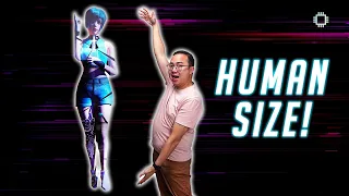 190cm Human Sized Hologram Video Wall Made by 3D Fans!