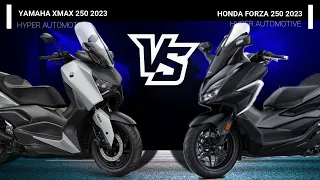 Yamaha Xmax 250 vs Honda Forza 250 | perbandingan motor matic 2023 full review | hyper otomotif