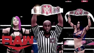 WWE 2K20 RAW ASUKA VS SASHA BANKS RAW WOMEN'S CHAMPIONSHIP