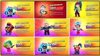 All 64 brawlers unlocking animation in @brawl stars | Chester, mandy, gray and more...