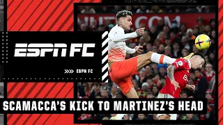'RED CARD!' 🗣️ Frank Leboeuf says Scamacca's kick to Martinez's head was deliberate | ESPN FC
