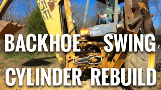 How To Rebuild Backhoe Swing Cylinder - Ford New Holland 555E