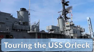 Touring the naval ship, USS Orleck, in Jacksonville, Florida!