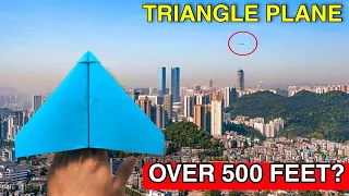 How To Make a PAPER AIRPLANE EASY | TRIANGLE PLANE | Best paper airplane that flies Far