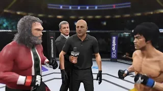 Bad Santa vs. Bruce Lee (EA Sports UFC 2) - CPU vs. CPU - Crazy UFC 👊🤪