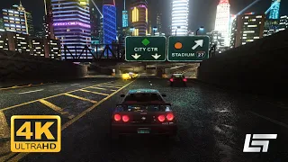 Dark Atmosphere of NFS Underground 2 | NFSU2 Unreal Next-Gen Graphics Mod 2022 (4K)