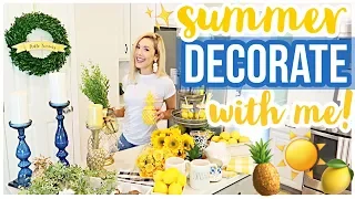 CLEAN + DECORATE WITH ME! ☀️✨🍋 NEW KITCHEN + NEW SUMMER DECOR 2019 Brianna K