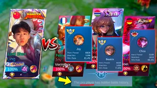 EX GLOBAL 2 LING VS PRO PLAYER & FULL 300+ STARS ENEMY TEAM 💀⚔️(battle of titan)