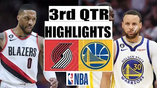 Golden State Warriors vs Portland Trail Blazers 3rd QTR Game  Highlights | December 23, 2023