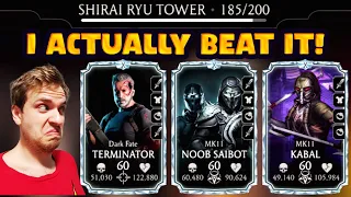 MK Mobile. Battle 185 in Fatal Shirai Ryu Tower WAS DIFFICULT! Free-to-Play Fatal Journey.