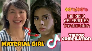 FILIPINO 90'S CELEBRITIES | MATERIAL GIRL - MADONNA | BEFORE AND AFTER | TIKTOK COMPILATION 🇵🇭