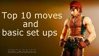 Top 10 Hwoarang moves + basic set ups