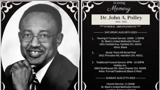 In Loving Memory Of Dr. JOHN A. POLLEY 8/26/23