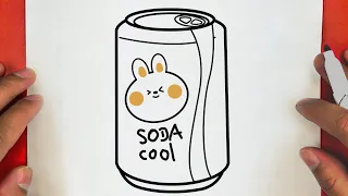 HOW TO DRAW A CUTE SODA COOL , STEP BY STEP, DRAW Cute things